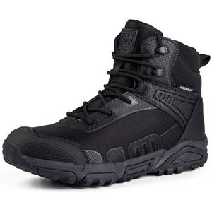 lot 11435 image: FREE SOLDIER Mens Waterproof Hiking Boots Lightweight Work Boots Military Tactical Boots Durable Combat Boots (Heavy Use)