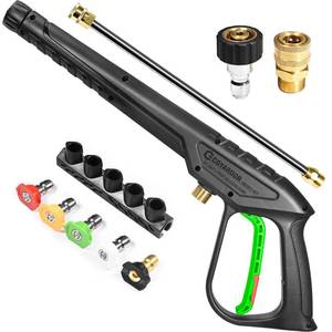 lot 11476 image: Coyardor Pressure Washer Gun 3600 PSI with Extension Wand, Nozzle Holder & 5 Spray Tips, M22-14mm Fitting, Replacement for Ryobi, Karcher, Honda, Greenworks, Briggs & Stratton, Gas Power Washer