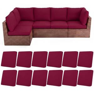lot 11485 image: HEBE Stretch Patio Cushion Covers Set 12pcs,Waterproof Outdoor Couch Covers Replacement,Washable Reusable Seat Cushion Slipcovers for Patio Furniture Protector,Chair Cushion Cover