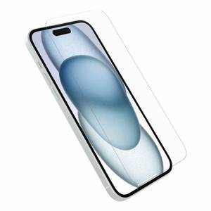 lot 12006 image: OtterBox iPhone 15 Glass Screen Protector, Flawless Touch Response, Fingerprint Resistant, Easy Installation