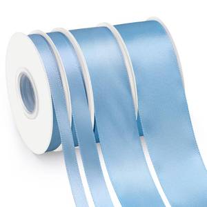 lot 12047 image: 4 Rolls Light Blue Ribbon, Baby Blue Satin Ribbon for Gift Wrapping Crafts Bouquet Baby Shower Wedding Decoration, Total 60 Yards (1 12 Inch, 1 Inch, 38 Inch, 14 Inch)