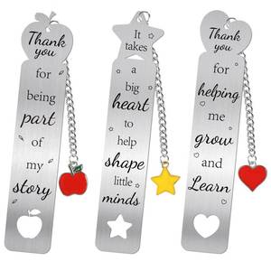lot 12066 image: COCHIE 3PCS Metal Bookmark Bulk Teacher Appreciation Gifts, Thank You for Helping Me Grow Bookmarks with Tassel for Teachers, Women, Men, Graduation Gift from Students (Teachers)