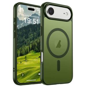lot 12078 image: SUPFINE Magnetic for iPhone Air Case (Compatible with MagSafe)(Military Grade Drop Protection) Slim Translucent Matte Shockproof with Anti-Fingerprint Phone Cover for 17 Air,Cangling Green