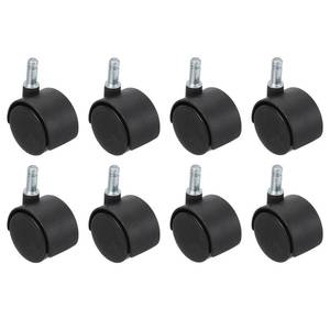 lot 12425 image: PATIKIL Office Chair Wheels Replacement 516, 8 Pcs Nylon Heavy Duty Office Furniture Casters Wheels with Universal Wheel for Hardwood Floor Carpet, Black(Standard Stem)