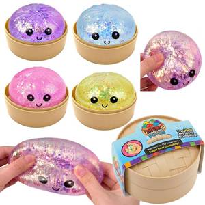 lot 12438 image: Glitter Dumpling Squishy,Dumpling Squishy Mystery Box,Squeeze for Stress Relief (Aurora Slow Rising Random-1pc)