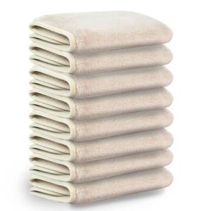 lot 12439 image: Nugilla Makeup Remover Cloths, 8 Packs Makeup Remover Towels Reusable Face Wash Cloth, Soft Microfiber Face Cloth for Women(Beige)