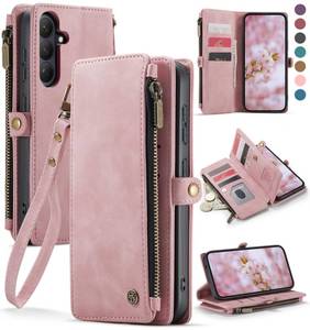 lot 12455 image: Defencase for Galaxy S26 PlusS26 Case Wallet with RFID Blocking Card Holder for Women Men, Elegant Leather Magnetic Snap Flip Strap Zipper Wallet Phone Cases for Samsung Galaxy S26 Plus 6.7, Pink