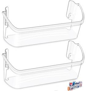 lot 17342 image: 2 PACK UPGRADED 242126602 Refrigerator Door Bin Shelf Replacement For Frigidaire Door Shelf Replacement -LFSS2612TF0 LFSS2612TF4 Frigidaire Door Bin Bottom Shelf Parts 2421266 PS12364199 Shelves