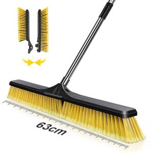 lot 17351 image: 24 Push Broom,Masthome Industrial Broom with Stiff Bristles,Outdoor Broom Heavy Duty and 55 Long Handle,Heavy Duty Broom Brush for Garage Yard Patio Warehouse Concrete Floor Cleaning