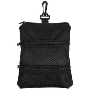 lot 18364 image: Tyqour Golf Tee Bag Pouch Black Golf Ball Bag 8.07 X 6.69 Inch Golf Accessory Bag with 360° Swivel Clip
