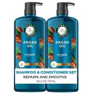 lot 18390 image: Herbal Essences Argan Oil Repair Shampoo & Conditioner Set, Moisturizes & Smoothes, Paraben-Free, Color-Safe, pH-Balanced, Citrus Scent, 20.2 Fl Oz, 2-Pack