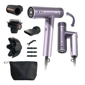 lot 19047 image: Shark SpeedStyle Pro Flex Professional Performance High-Velocity Hair Dryer System with Scalp Shield & IQ Speed Styling and Drying Suite, Lightweight, Ionic, No Heat Damage, HD543PL