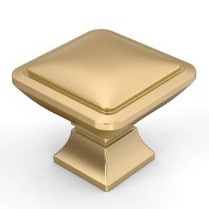 lot 20167 image: Amerdeco 10 Pack Champagne Bronze Square Kitchen Cabinet Knobs Cabinet Hardware Single Hole Cabinet Pulls Drawer Knobs and Pulls for Bathroom Cabinets ZH0019