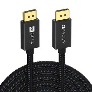 lot 20172 image: IVANKY DisplayPort Cable 1.4, 8K DP Cable 15ft 8K60Hz, 4K240Hz, 1080P240Hz, Support HBR3, 32.4Gbps, HDCP 2.2, HDR, Compatible for Gaming Monitor, TV, PC, Laptop and More, 15FT