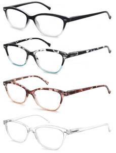 lot 20289 image: OLOMEE Reading Glasses Women Ladies Readers 0.75 Stylish Womens Magnifying Cheaters Glasses 4 Pack Lightweight Comfortable Fit