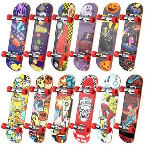 lot 20295 image: TIME4DEALS Fingerboard Mini Finger Skateboards 12PCS Professional Finger Boards Set Creative Fingertips Movement, Mini Skateboard Starter Kit Finger Sports Party Favors Novelty