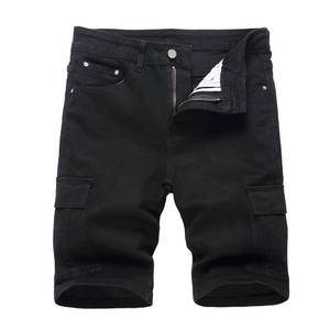 lot 20304 image: Mens Classic Relaxed Fit Five Pocket Jean Short Baggy Jean Shorts for Men Casual Loose Fit Hip Hop Skateboard Denim Shorts Mens Casual Printed Slim Fit Denim Shorts, Black 8013, Size 32