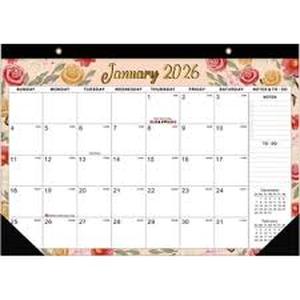 lot 2055 image: A 2026 Floral Desk Pad Calendar 2 pack