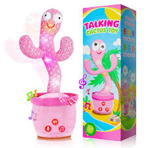 lot 4110 image: Pink Dancing Talking Cactus Toy for Kids
