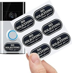 lot 6299 image: No Soliciting Decorative Wall Socket Vinyl Sticker Set 6 Pack