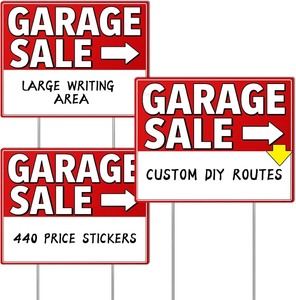 lot 10065 image: Garage Sale Signs with Stakes
