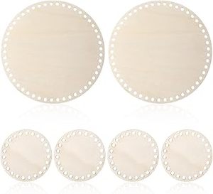 lot 12025 image: Round Wooden Crochet Boards Set Of 8