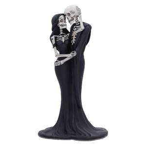 lot 1026 image: Nemesis Now Eternal Embrace Skeletons Figurine, Hand-Painted Resin Gothic Lovers Statue, Romantic Skeleton Decor, Perfect Gothic Wedding Cake Topper, 24cm