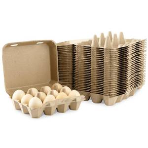 lot 1048 image: 30 Pack Egg Cartons 3x4 Style,12 Egg Carton,Sturdy Paper Pulp Egg Cartons for Chicken Eggs, Reusable Biodegradable Egg Holders for Farm Fresh Eggs, Refrigerator Storage, Farmers Market, Home Use