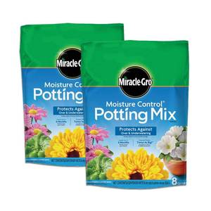 lot 1069 image: Miracle-Gro Moisture Control Potting Mix - Plant Soil For Container Plants, Protects against Over- and Under-Watering, 8 qt. (2-Pack)