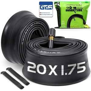 lot 2008 image: 2 Pack 20in x1.751.952.102.125 Bicycle Tube with 2 Tire Levers, 20in Bicycle Tube with 32mm Schrader Valve, Butyl Rubber Inner Tube 20 x 1.95 for RoadKidsGravel Bikes by Hydencamm (2 of One Size)