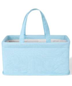lot 2009 image: Mr. Pen- Baby Diaper Caddy Organizer, Blue, Baby Caddy Organizer with Handle, Compact Size, Collapsible and Portable