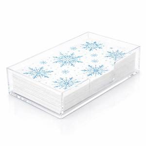 lot 2278 image: Acrylic Guest Towel Napkin Holder,Clear Bathroom Paper Hand Towels Storage Tray,Disposable Towel Holder for Bathroom,Kitchen,Parties,Weddings,Vertical Modern Napkin Dispenser for Home,Hotel,Office
