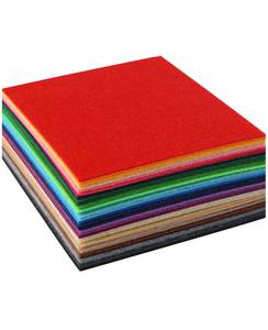 lot 2330 image: TBUKEOM Felt Sheets for Crafts, 8x12 Inch Assorted Colors Craft Supplies, 1mm Thick Nonwoven Felt Fabric Rectangle, Crafts DIY, Sewing, Patchwork, Card Making and Art Projects (Pack of 20)
