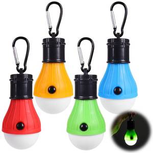 lot 2338 image: coldpa 4PCS LED Camping Lantern Set � Portable Tent Lights with Clip Hooks and 3 Modes (HighLowStrobe), LED Camping Lamp for Camping, Backpacking, Hiking, Party, Reading, Emergency