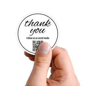 lot 2350 image: DISONTAG 1.5in,1000 pcs Thank You QR Stickers Roll,for Small Business,Guide Customers to Social Media,White