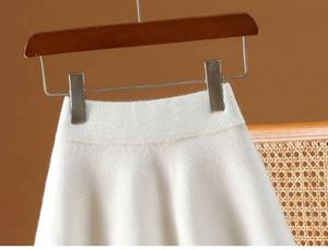 lot 2410 image: ZAFUL Skirts for Women 2024 Winter Pleated Knit Stretchy A Line Mini Skirt(1-White, F)