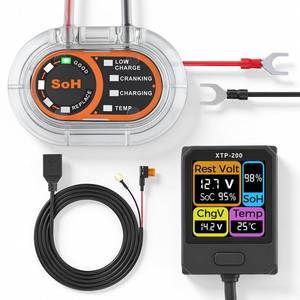 lot 2417 image: XTP-200 Battery Monitor, 433MHZ Car Battery Monitor for 12V Lead-Acid Batteries (AGM, Gel, Wet, EFB), Battery Tester with Charging and Starting System Test for Trucks, Cars Motorcycles