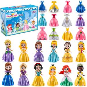 lot 2484 image: Bicakza Princess Toy for Girls - 12 Princesses with 24 Pieces of Clothing Princess Transformable Toys Perfect Decorative Idea for Fun Play, Party Favors, Classroom Prizes,Kids Gift