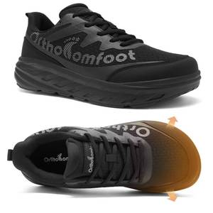 lot 3975 image: Womenfts Orthopedic Diabetic Wide Toe Box Sneakers Comfortable Plantar Fasciitis Orthotic Arch Support Swollen Pain Relief Tennis Shoes, Overpronation Fashion Outdoor Road Running Shoes Black Size 10