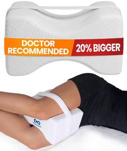 lot 4152 image: Everlasting Comfort Memory Foam Knee Pillow for Side Sleepers � Sciatica Pain Relief Pillow, Removable Strap Support � Leg Pillows for Sleeping Alignment, Knees, Back and Hip Cushion