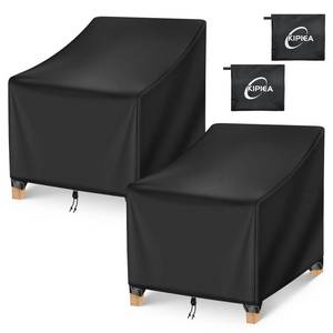 lot 4153 image: Kipiea Patio Chair Covers Waterproof Winter 2 Pack - Heavy Duty Lawn Outdoor Furniture Chair Covers with Anti UV and No Tears, No Fading (33in W x 35in D x 31in H)
