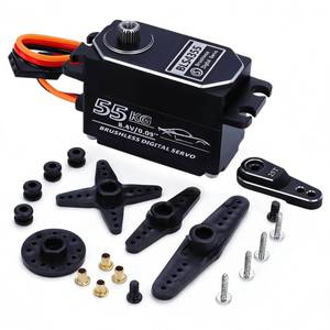 lot 4178 image: 55kg Low-Profile Servo Programmable Brushless Digital Servo 0.09Sec High Speed Full Metal Gear Steering servo 110 Drift Car with servo Motor kit (180 Degree)