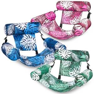 lot 5629 image: SLOOSH Pool Floats Chairs Adult, 3 Packs Inflatable Lounge Chairs,Blow up Pool Noodles Floats for Adults,Water Floating for Beach Party Summer Water Fun,Tropical Leaves