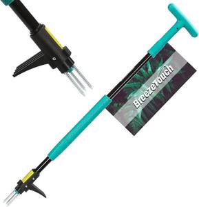 lot 5634 image: Breeze Touch 39in Weed Pulling Tool, 3-Claw Detachable Weed Puller Tool with Long Handle, Heavy Duty Stand Up Weeder Weeding Tool for Lawn, Yard, Garden, Crabgrass, Dandelion Picker, Weed Remover