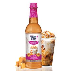 lot 5661 image: Jordanfts Skinny Mixes Sugar Free Coffee Syrup, Salted Caramel Coffee Flavoring Syrup, Zero Calorie Drink Mix, Lattes, Baking, Protein Shake or Cocktail, Dairy and Gluten Free, Kosher, 25.4 Fl Oz