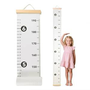 lot 5694 image: NOYOC Growth Chart for Wall, Height Chart for Kids, Upgraded Full Length 78.34x8.26 Inches Removable Canvas Measurement Ruler Toddler Tracker Marker for Baby Child Nursery Bedroom Playroom Wall Decor