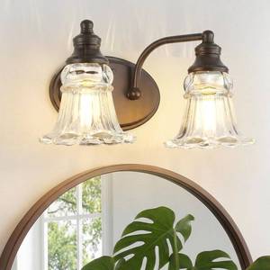 lot 5701 image: FYNVEX 2-Light Bathroom Vanity Light Fixture Over Mirror, Oil Rubbed Bronze