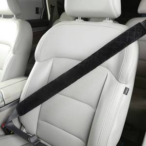 lot 6404 image: HighnessHwoo Extra Long Seatbelt Covers for Adults Kids Women and Men, Soft Car Seat Belt Strap Cushion for for truck and bus drivers only, Shoulder Neck Chest Protector Pads, 1pc, Black, 25.5in