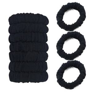 lot 6408 image: Youxuan No Damage Soft Polyester Hair Ties, No Tug Scrunchies Hair Bands with Strong Elasticity � Black