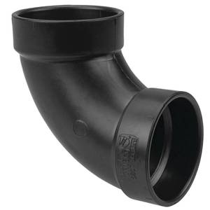 lot 6409 image: NIBCO Fig No U5807, 2 in. ABS DWV 90 Degree Elbow Hub, Solvent Weld